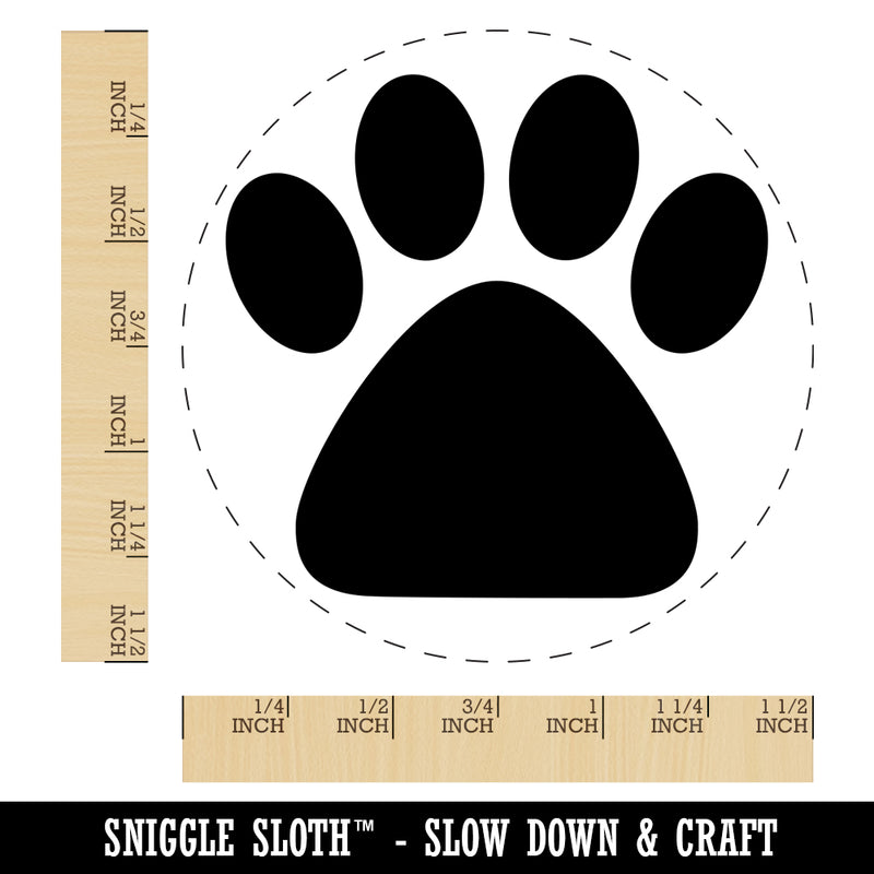 Paw Print Solid Self-Inking Rubber Stamp for Stamping Crafting Planners