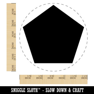 Pentagon Solid Self-Inking Rubber Stamp for Stamping Crafting Planners