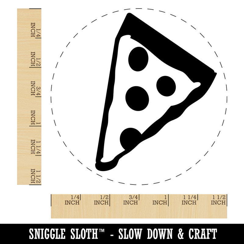 Pizza Slice Abstract Self-Inking Rubber Stamp for Stamping Crafting Planners