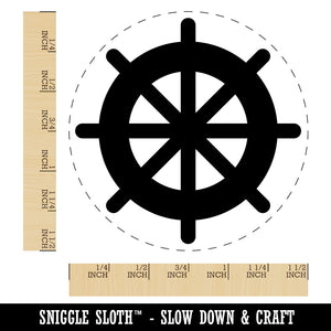 Ship Wheel Nautical Boat Self-Inking Rubber Stamp for Stamping Crafting Planners