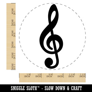 Treble Clef Music Self-Inking Rubber Stamp for Stamping Crafting Planners