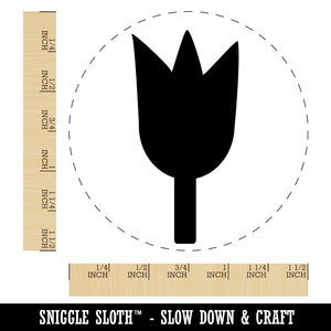 Tulip Flower Solid Self-Inking Rubber Stamp for Stamping Crafting Planners