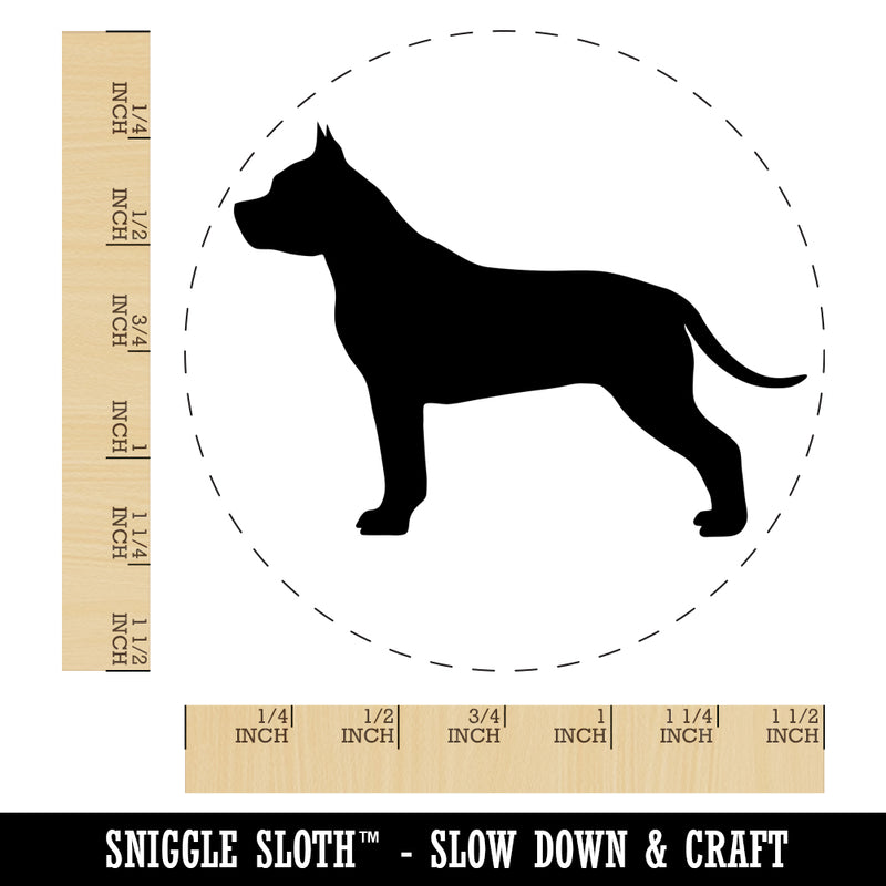 American Staffordshire Terrier Amstaff Dog Solid Self-Inking Rubber Stamp for Stamping Crafting Planners