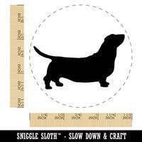 Basset Hound Dog Solid Self-Inking Rubber Stamp for Stamping Crafting Planners