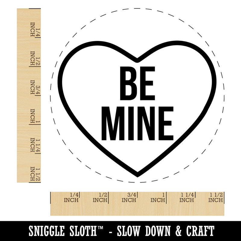 Be Mine in Heart Love Valentine's Day Self-Inking Rubber Stamp for Stamping Crafting Planners