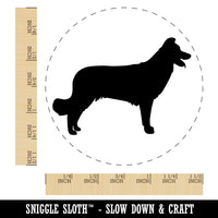 Border Collie Dog Solid Self-Inking Rubber Stamp for Stamping Crafting Planners