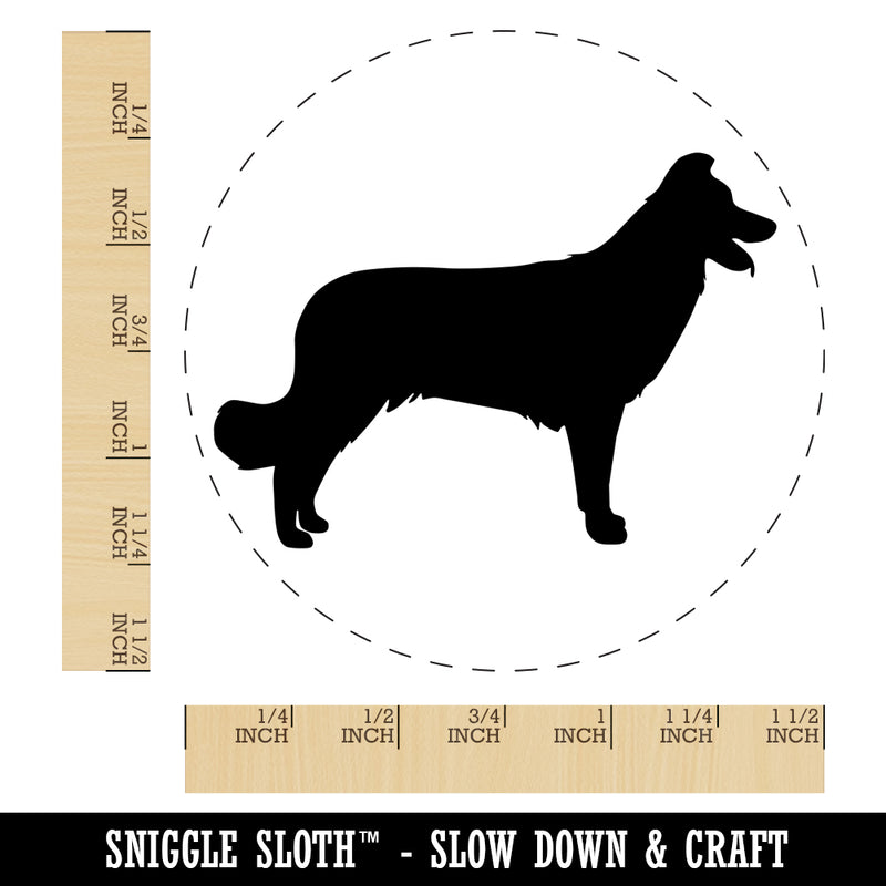 Border Collie Dog Solid Self-Inking Rubber Stamp for Stamping Crafting Planners
