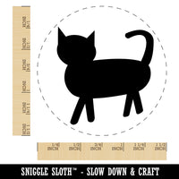 Cat Prancing Solid Self-Inking Rubber Stamp for Stamping Crafting Planners