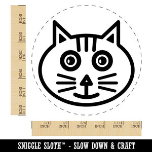 Charming Cat Face Self-Inking Rubber Stamp for Stamping Crafting Planners