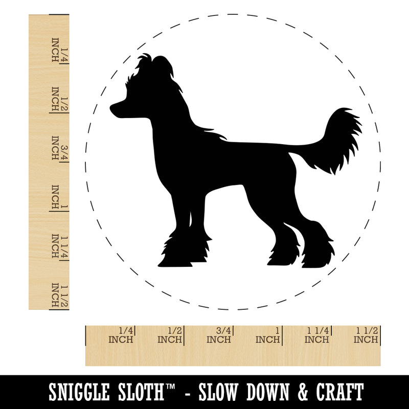 Chinese Crested Dog Solid Self-Inking Rubber Stamp for Stamping Crafting Planners