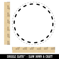 Dashed Circle Outline Self-Inking Rubber Stamp for Stamping Crafting Planners