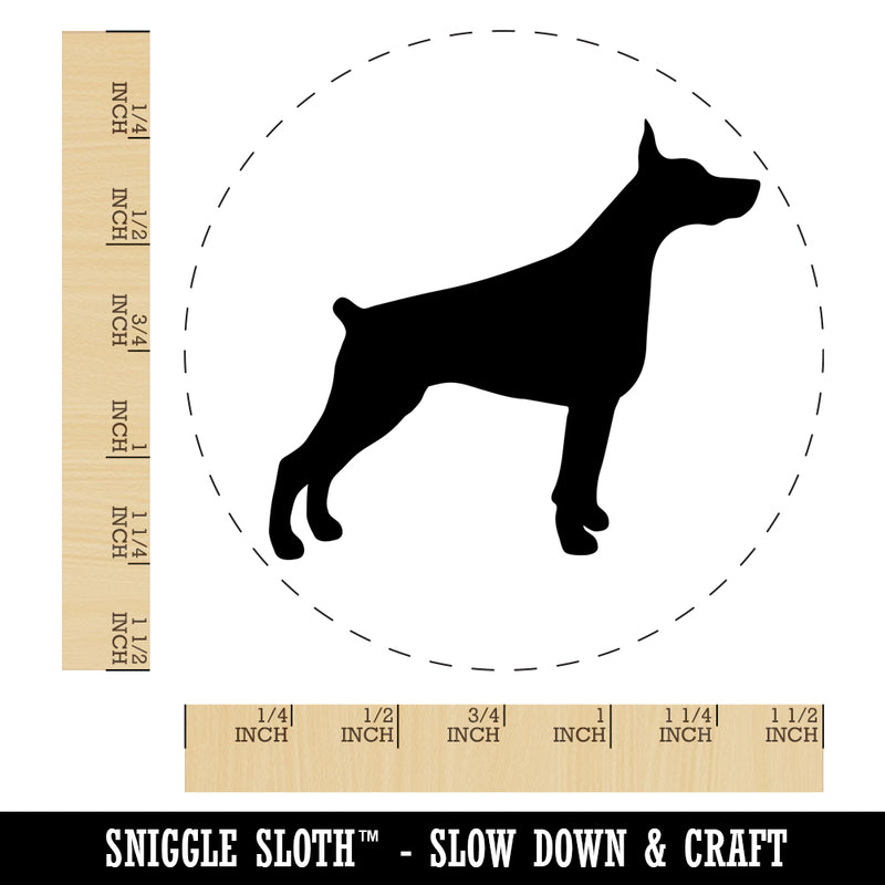 Dobermann Pinscher Dog Solid Self-Inking Rubber Stamp for Stamping Crafting Planners