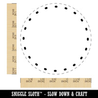 Dotted Circle Outline Self-Inking Rubber Stamp for Stamping Crafting Planners