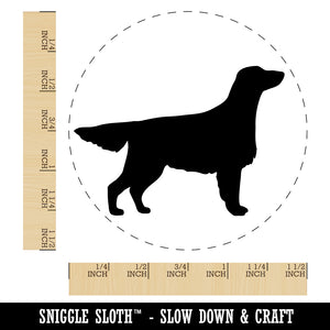 Flat-Coated Retriever Dog Solid Self-Inking Rubber Stamp for Stamping Crafting Planners