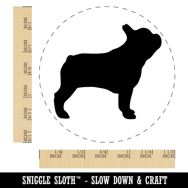 French Bulldog Dog Solid Self-Inking Rubber Stamp for Stamping Crafting Planners