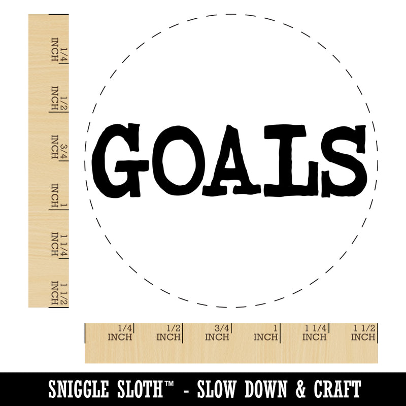 Goals Fun Text Self-Inking Rubber Stamp for Stamping Crafting Planners