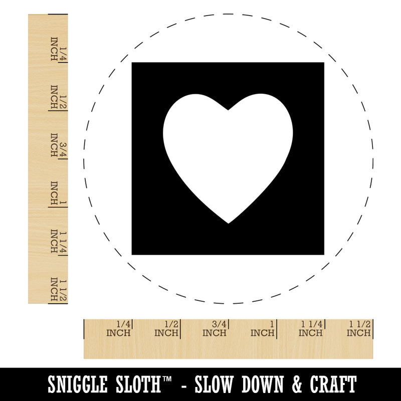 Heart In Box Self-Inking Rubber Stamp for Stamping Crafting Planners