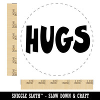 Hugs Fun Text Love Self-Inking Rubber Stamp for Stamping Crafting Planners