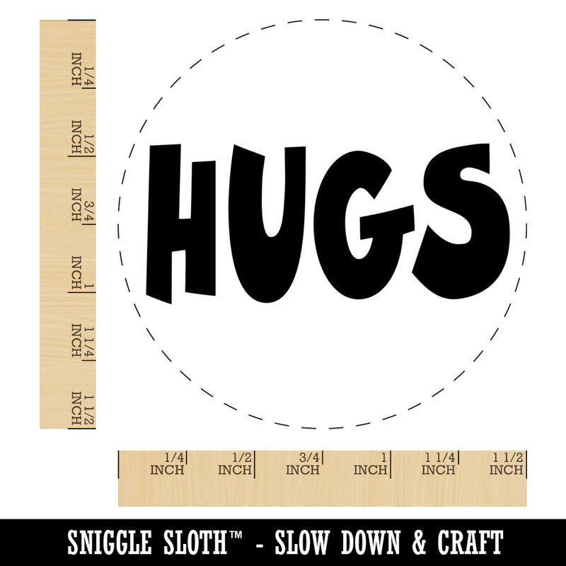 Hugs Fun Text Love Self-Inking Rubber Stamp for Stamping Crafting Planners