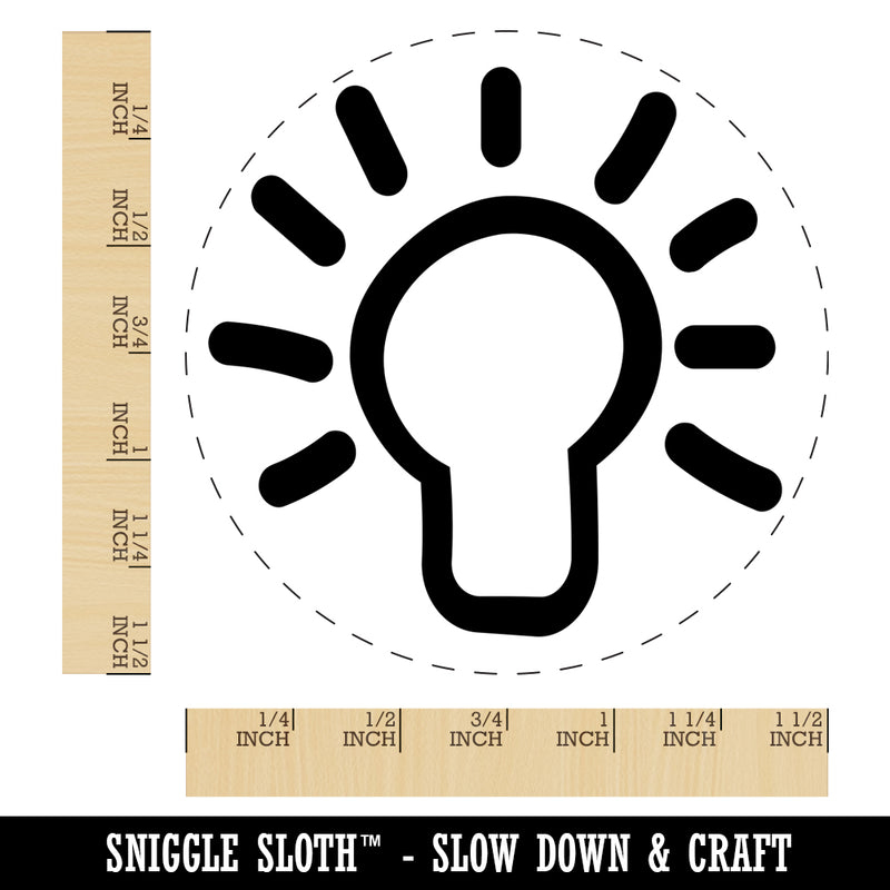 Light Bulb Idea Doodle Self-Inking Rubber Stamp for Stamping Crafting Planners