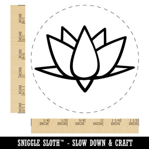 Lotus Flower Outline Self-Inking Rubber Stamp for Stamping Crafting Planners