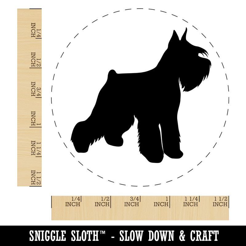 Miniature Schnauzer Dog Solid Self-Inking Rubber Stamp for Stamping Crafting Planners