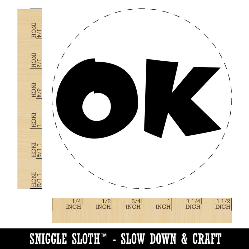 OK Okay Fun Text Self-Inking Rubber Stamp for Stamping Crafting Planners