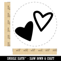 Pair of Hearts Love Self-Inking Rubber Stamp for Stamping Crafting Planners