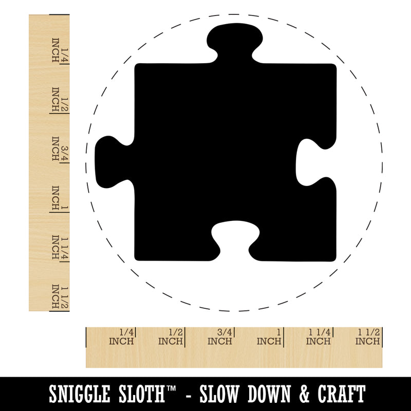 Puzzle Piece Solid Self-Inking Rubber Stamp for Stamping Crafting Planners