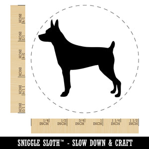 Rat Terrier Dog Solid Self-Inking Rubber Stamp for Stamping Crafting Planners