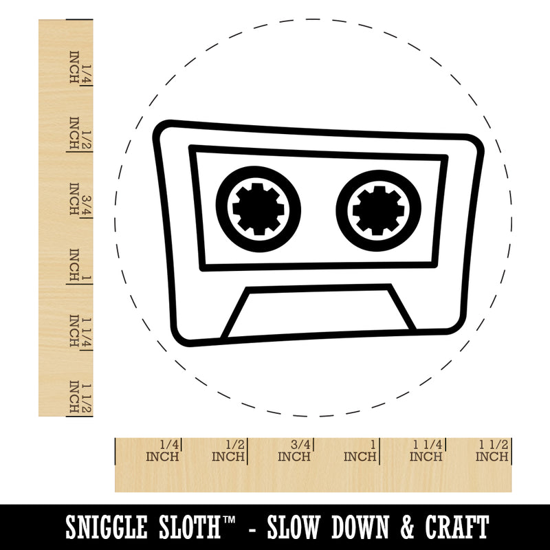 Retro Cassette Mix Tape Self-Inking Rubber Stamp for Stamping Crafting Planners