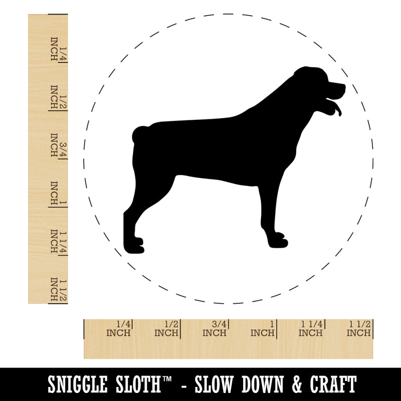 Rottweiler Dog Solid Self-Inking Rubber Stamp for Stamping Crafting Planners