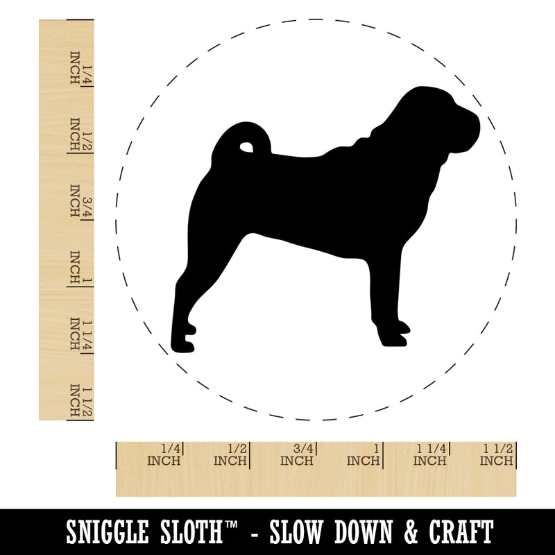 Shar-Pei Dog Solid Self-Inking Rubber Stamp for Stamping Crafting Planners
