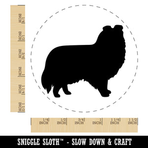 Shetland Sheepdog Sheltie Dog Solid Self-Inking Rubber Stamp for Stamping Crafting Planners