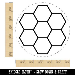 Simple Honeycomb Outline Self-Inking Rubber Stamp for Stamping Crafting Planners