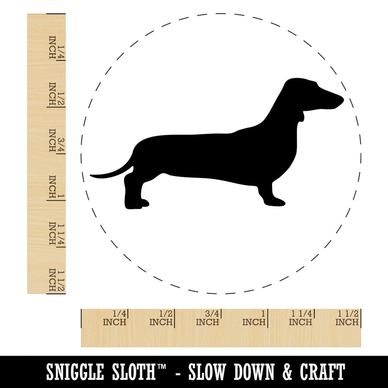 Smooth Haired Dachshund Dog Solid Self-Inking Rubber Stamp for Stamping Crafting Planners