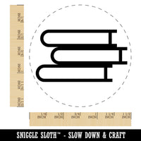 Stack of Books Reading Self-Inking Rubber Stamp for Stamping Crafting Planners