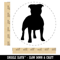 Staffordshire Bull Terrier Dog Solid Self-Inking Rubber Stamp for Stamping Crafting Planners