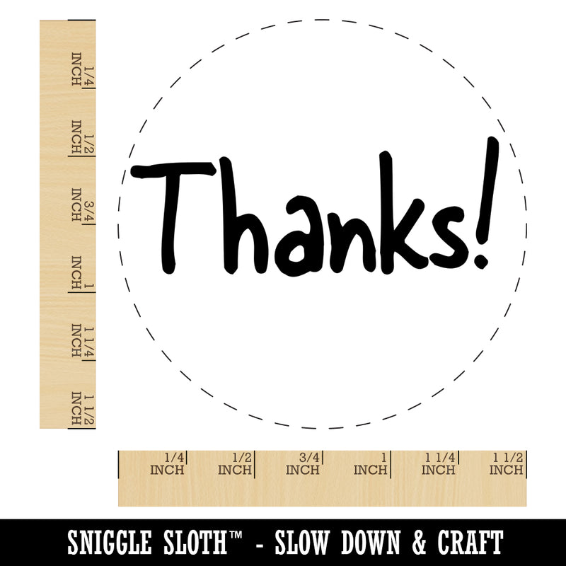 Thanks Fun Text Self-Inking Rubber Stamp for Stamping Crafting Planners