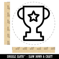 Trophy Award Outline with Star Self-Inking Rubber Stamp for Stamping Crafting Planners