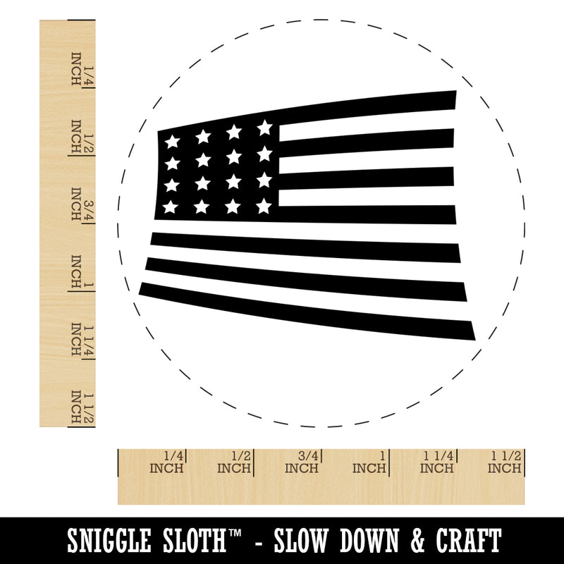 USA United States of America Flag Fun Self-Inking Rubber Stamp for Stamping Crafting Planners