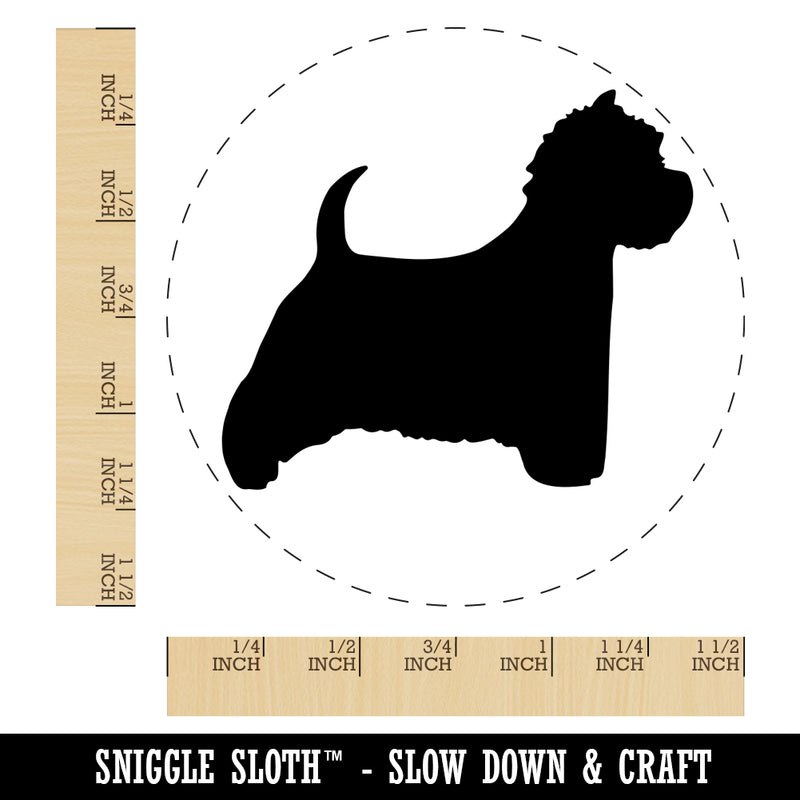 Westie West Highland White Terrier Dog Solid Self-Inking Rubber Stamp for Stamping Crafting Planners