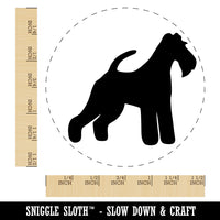 Wire Hair Fox Terrier Dog Solid Self-Inking Rubber Stamp for Stamping Crafting Planners