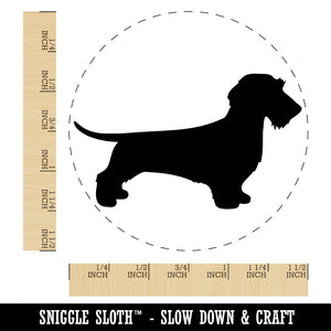 Wirehaired Dachshund Dog Solid Self-Inking Rubber Stamp for Stamping Crafting Planners