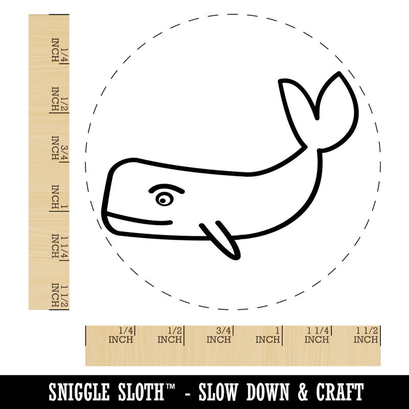 Witty Sperm Whale Self-Inking Rubber Stamp for Stamping Crafting Planners