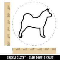 American Akita Dog Outline Self-Inking Rubber Stamp for Stamping Crafting Planners