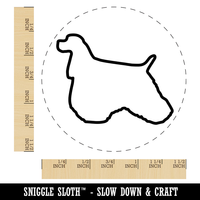 American Cocker Spaniel Dog Outline Self-Inking Rubber Stamp for Stamping Crafting Planners
