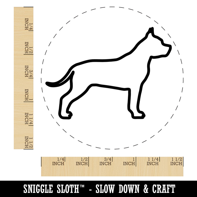 American Staffordshire Terrier Amstaff Dog Outline Self-Inking Rubber Stamp for Stamping Crafting Planners