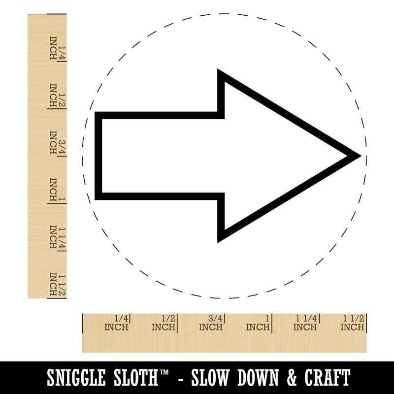 Arrow Outline Self-Inking Rubber Stamp for Stamping Crafting Planners