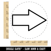 Arrow Rounded Corners Outline Self-Inking Rubber Stamp for Stamping Crafting Planners